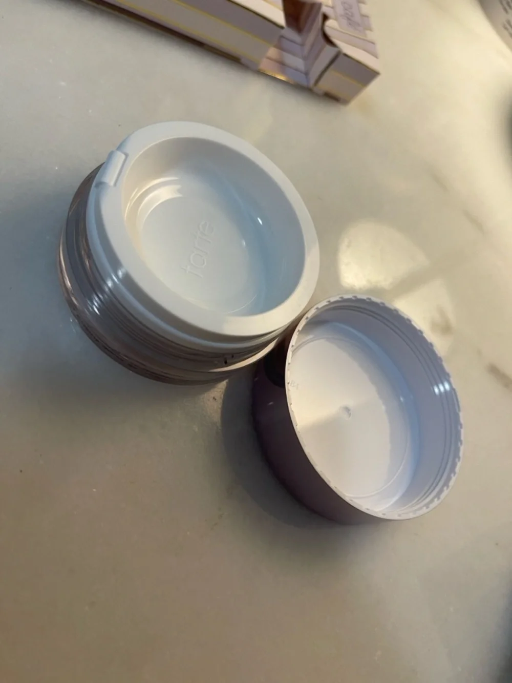 Tarte Compact pink setting powder with puff